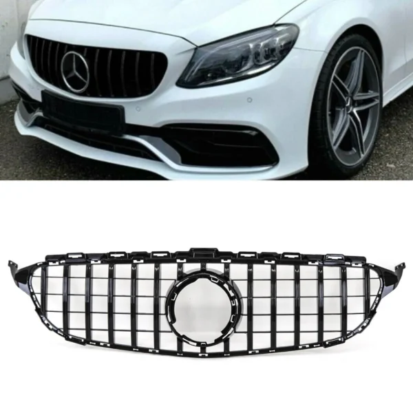 MERCEDES C W205 GT PANAMERICANA GRILL 19-22 BLACK