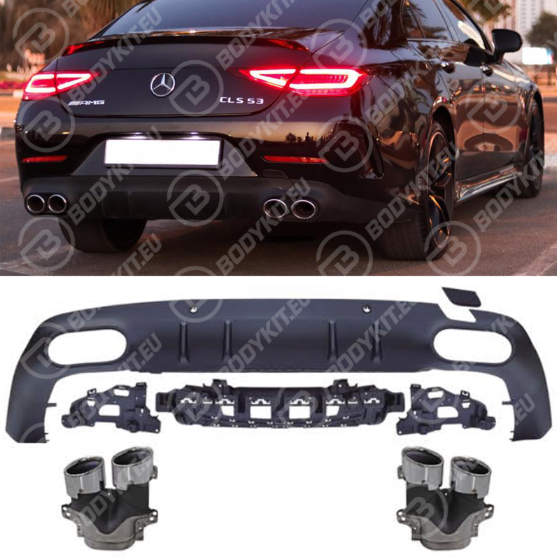 257500_6352 MERCEDES CLS-CLASS CLS53 C257 DIFFUSER CHROME 2018-2025 - Image 1