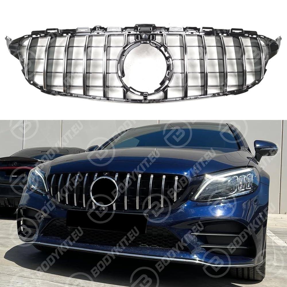 61XBGEjC-L._UF10001000_QL80_ MERCEDES C-CLASS W205 / S205 / C205 FACELIFT GRILL GT CHROME / BLACK - Image 1