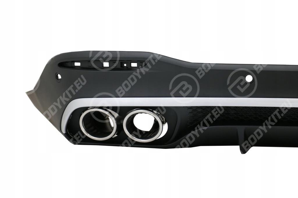 Mercedes-GLE53-V167-AMG-Dyfuzor-z-koncowkami-Chrom-Strona-zabudowy-Tylne MERCEDES GLE V167 GLE53 DIFFUSER CHROME 2019-2025 - Image 1