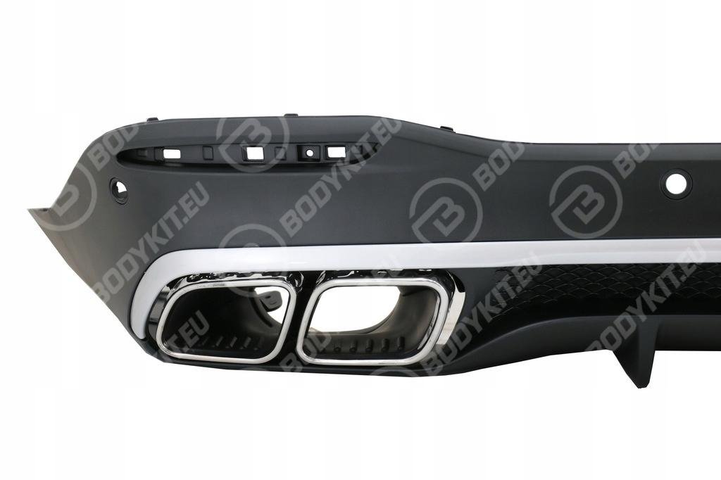 Mercedes-GLE63-V167-AMG-Dyfuzor-z-koncowkami-Kolor-inny MERCEDES GLE V167 GLE63 DIFFUSER CHROME 2019-2025 - Image 1