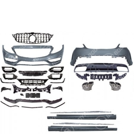 image-2-2 MERCEDES W205 C63 BODYKIT FRONT + REAR + SKIRTS - Image 1