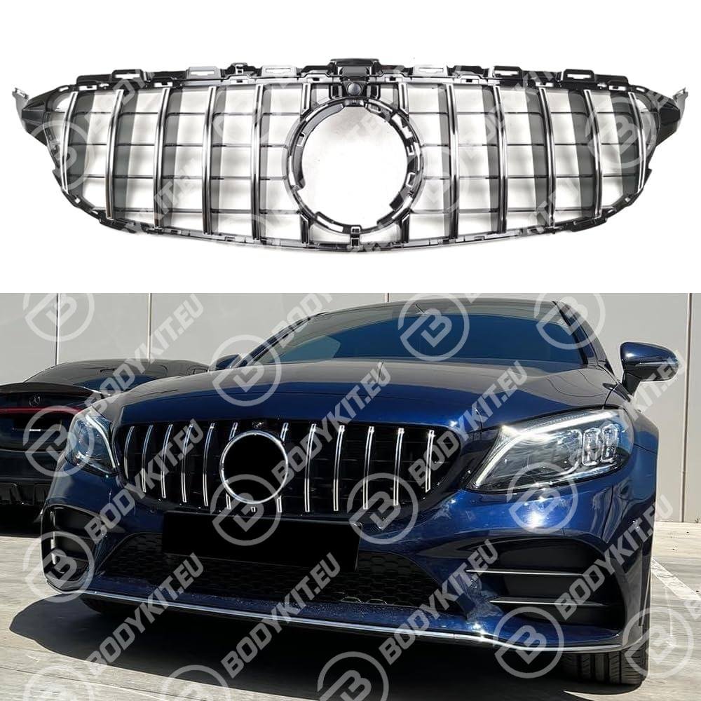 MERCEDES C-CLASS W205 / S205 / C205 FACELIFT GRILL GT CHROME / BLACK MERCEDES C-CLASS W205 / S205 / C205 FACELIFT GRILL GT CHROME / BLACK