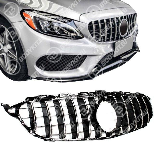 MERCEDES CLASE C W205 / S205 / C205 GT PARRILLA CROMADA / NEGRA MERCEDES CLASE C W205 / S205 / C205 GT: PARRILLA CROMADA / NEGRA