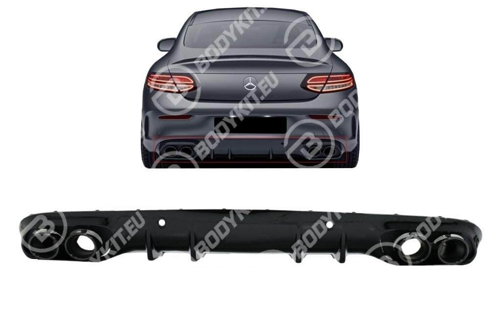 MERCEDES C COUPE C205 C43 AMG – CZARNY DYFUZOR TYLNY MERCEDES C COUPE C205 C43 AMG – CZARNY DYFUZOR TYLNY