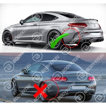 „MERCEDES C COUPE C205 C63 AMG“ GALINIS JUODAS DIFUZORIUS