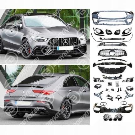 „MERCEDES CLA C118 CLA45“ KŪNO KOMPLEKTAS: PRIEKINĖ + GALINĖ DALIS