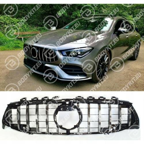 MERCEDES CLA-CLASS C118 / X118 CHROMOWA / CZARNA ATRASKA GT 2019–2023 MERCEDES CLA-CLASS C118 / X118 CHROMOWA / CZARNA KRATKA GT 2019–2023