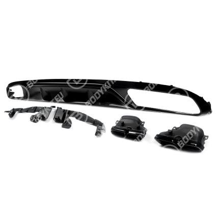 DIFFUSORE PER MERCEDES CLASSE E E63 W213 / S213 NERO 2016-2019