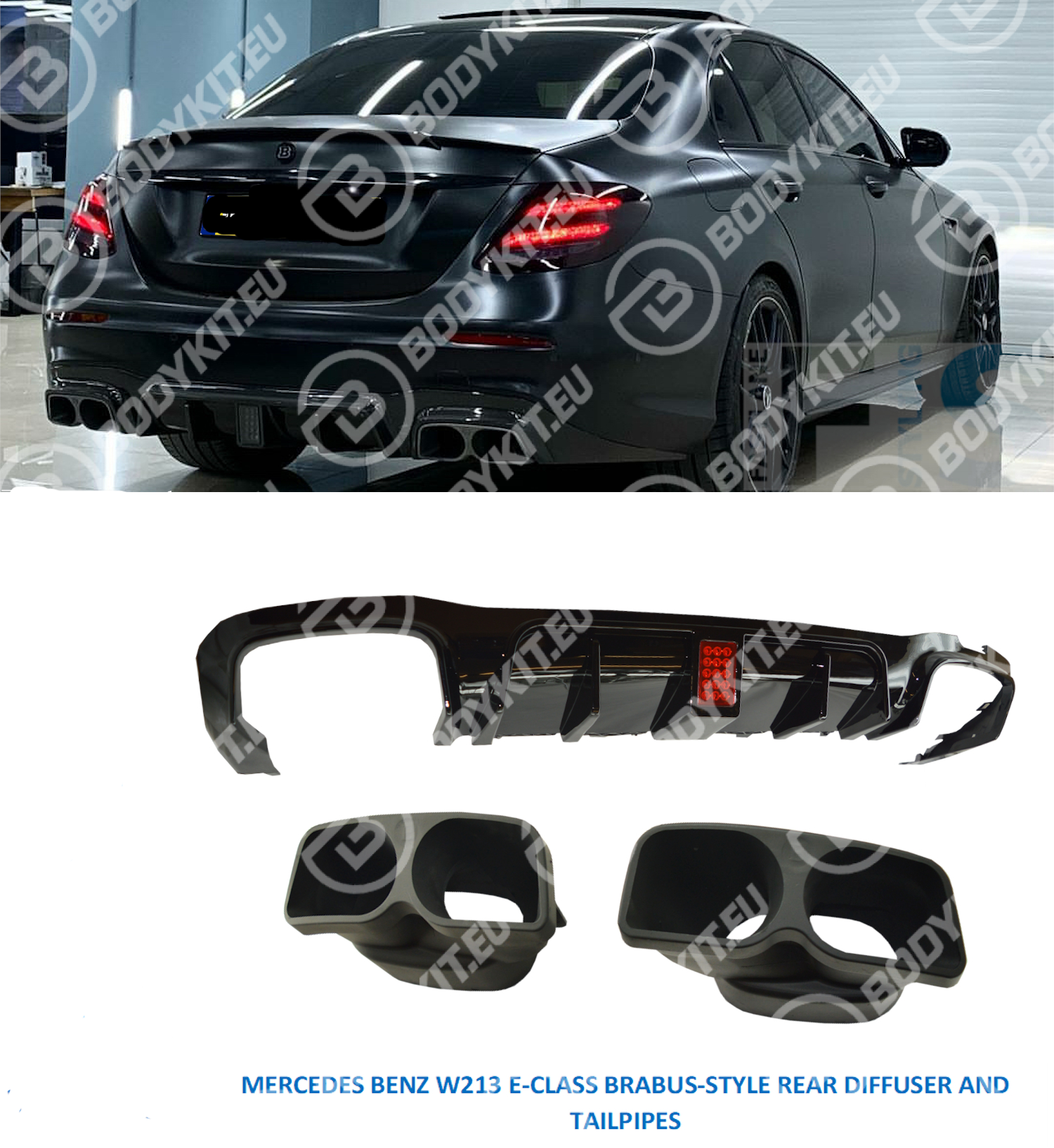 MERCEDES KLASY E W213 / S213 – DYFUZOR BRABUS 2016–2019 MERCEDES KLASY E W213 / S213 – DYFUZOR BRABUS 2016–2019