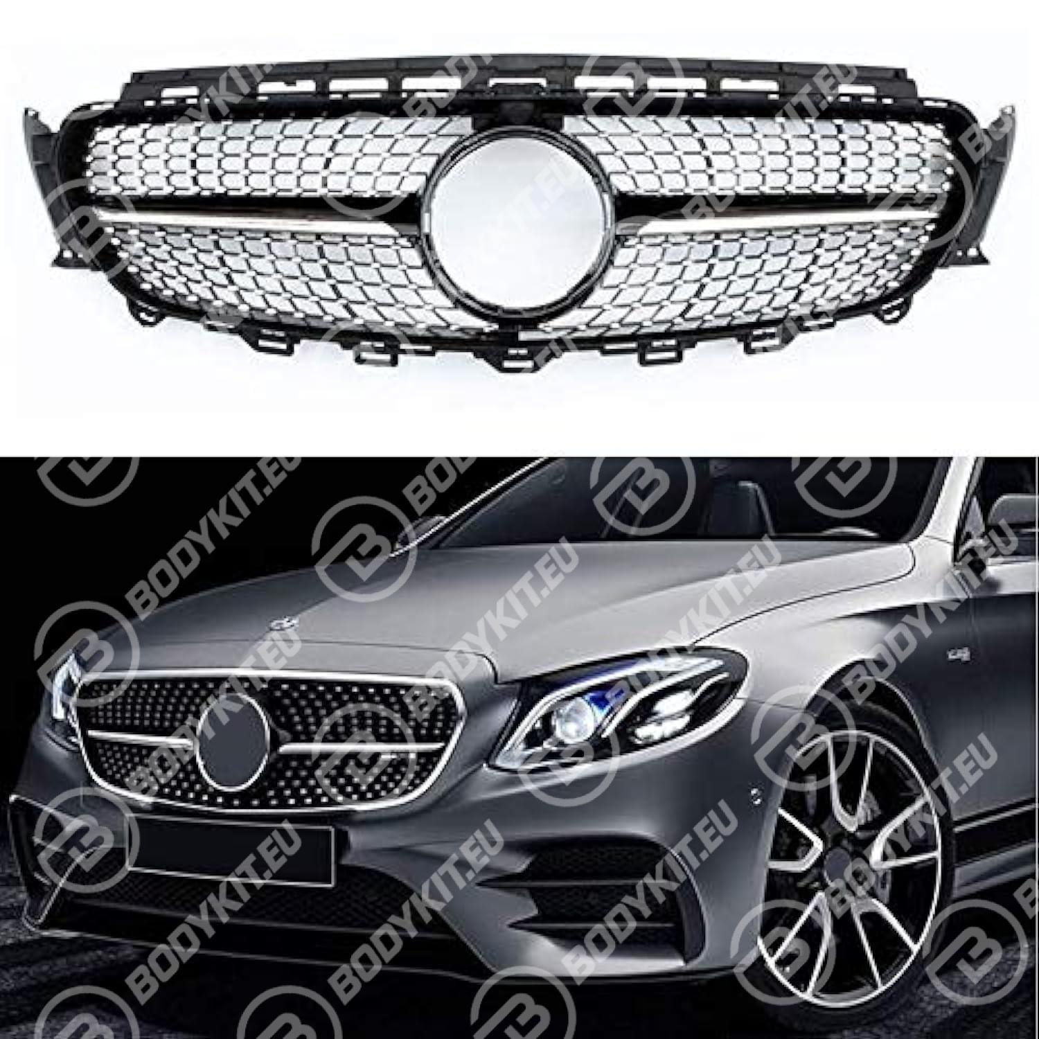MERCEDES CLASSE E W213 / S213 / C238 GRIGLIA DIAMOND CROMATA / NERA MERCEDES CLASSE E W213 / S213 / C238 GRIGLIA DIAMOND CROMATA / NERA