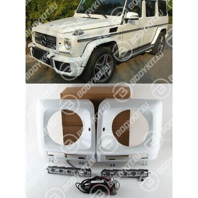 MERCEDES CLASE G W463: CUBIERTAS PARA LOS FAROS DELANTEROS + LED 2012-2016 MERCEDES CLASE G W463: CUBIERTAS PARA LOS FAROS DELANTEROS + LED 2012-2016