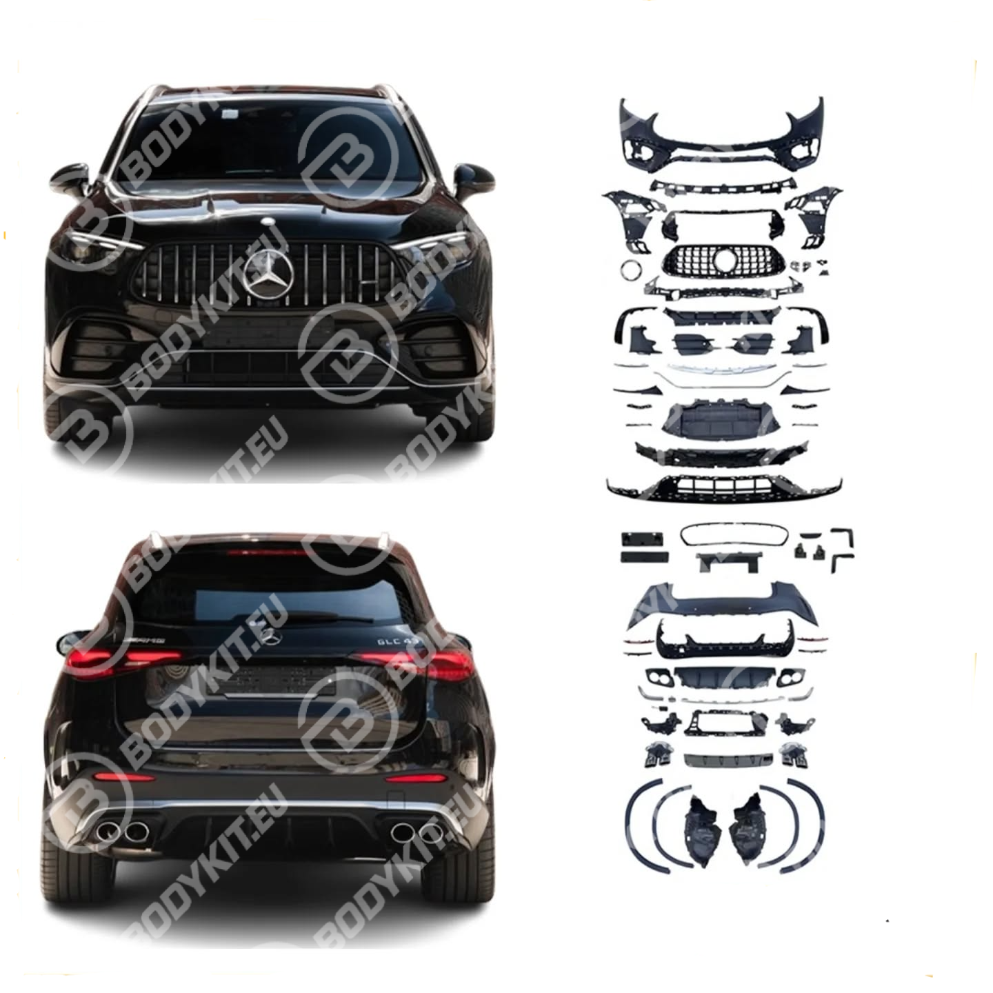 „Mercedes GLC“ SUV W254 GLC 43 kėbulo komplektas 2024–2026 m. „MERCEDES GLC“ visureigis W254 GLC 43 kėbulo komplektas 2024–2026 m.