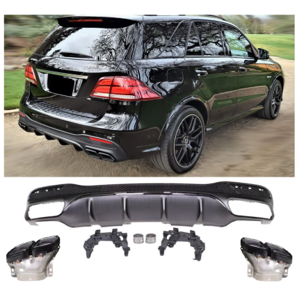 DIFUSOR PARA MERCEDES GLE W166 GLE63 NEGRO 2015-2019