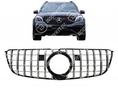 MERCEDES GLS X166 CHROMOWA / CZARNA KRATKA GT 2015–2019
