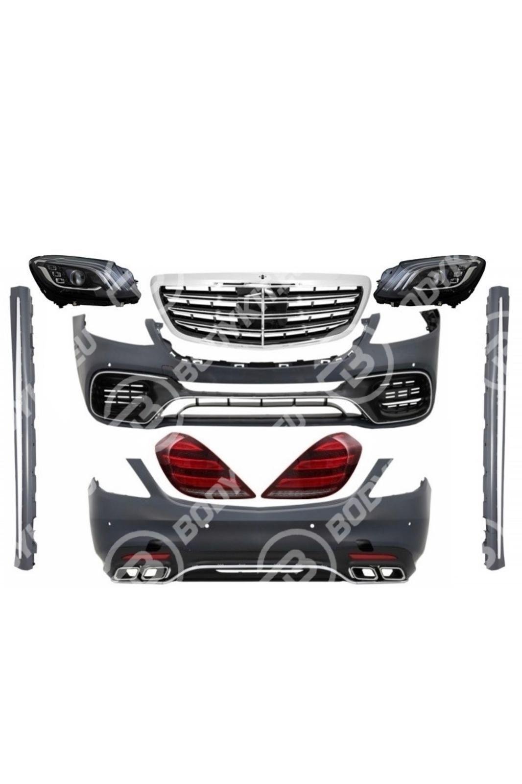 Облицовка для Mercedes S-класса W222 S63, 2014–2017 гг. Облицовка для Mercedes S-класса W222 S63, 2014–2017 гг.