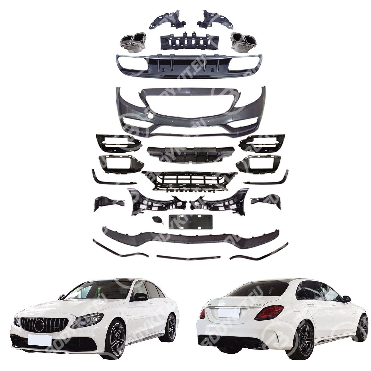 MERCEDES W205 C63 KIT CARROZZERIA ANTERIORE + POSTERIORE MERCEDES W205 C63 KIT CARROZZERIA ANTERIORE + POSTERIORE