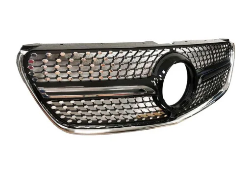 MERCEDES V-CLASS VITO W447 FRONT DIAMOND GRILL CHROME / BLACK 2014-2019 - Image 4