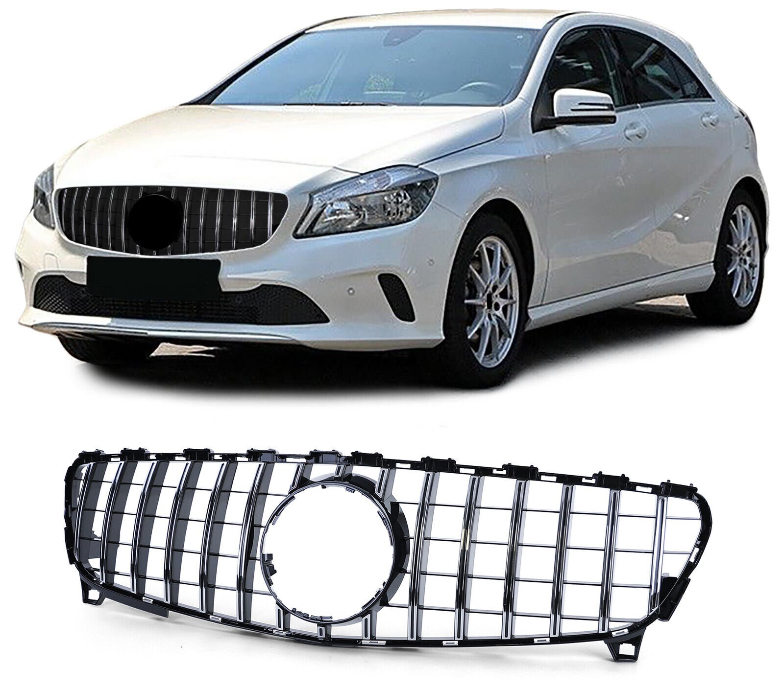 s-l1600 MERCEDES A-CLASS W176 CHROM GT GRILL 2016-2018 - Image 1